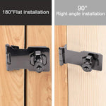HASTHIP Drawer Lock Set for Cabinets and Doors with Twist Knob Hasp 3.14 in Chrome | 2 Keys & Screws