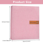 HASTHIP DIY Photo Album for Memories with 40 Pages and Aluminum Spindle Binding | Linen Cover Scrapbook for Family and Travel Photos