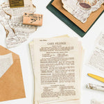 HASTHIP Scrapbook Decorative Materials for Journals and Crafts featuring 114 pcs Vintage Paper Pack | Gold Ephemera Pages 4.5 x 7 in