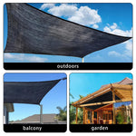 HASTHIP Garden Sun Shade Sail for Patio and Plants featuring 2×3m HDPE UV Cloth | Black
