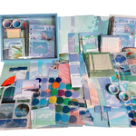 HASTHIP Journal Kit for Scrapbooking and Planner Decoration with 150 pcs Blue Sky Theme | DIY Craft Supplies for Artists and Crafters