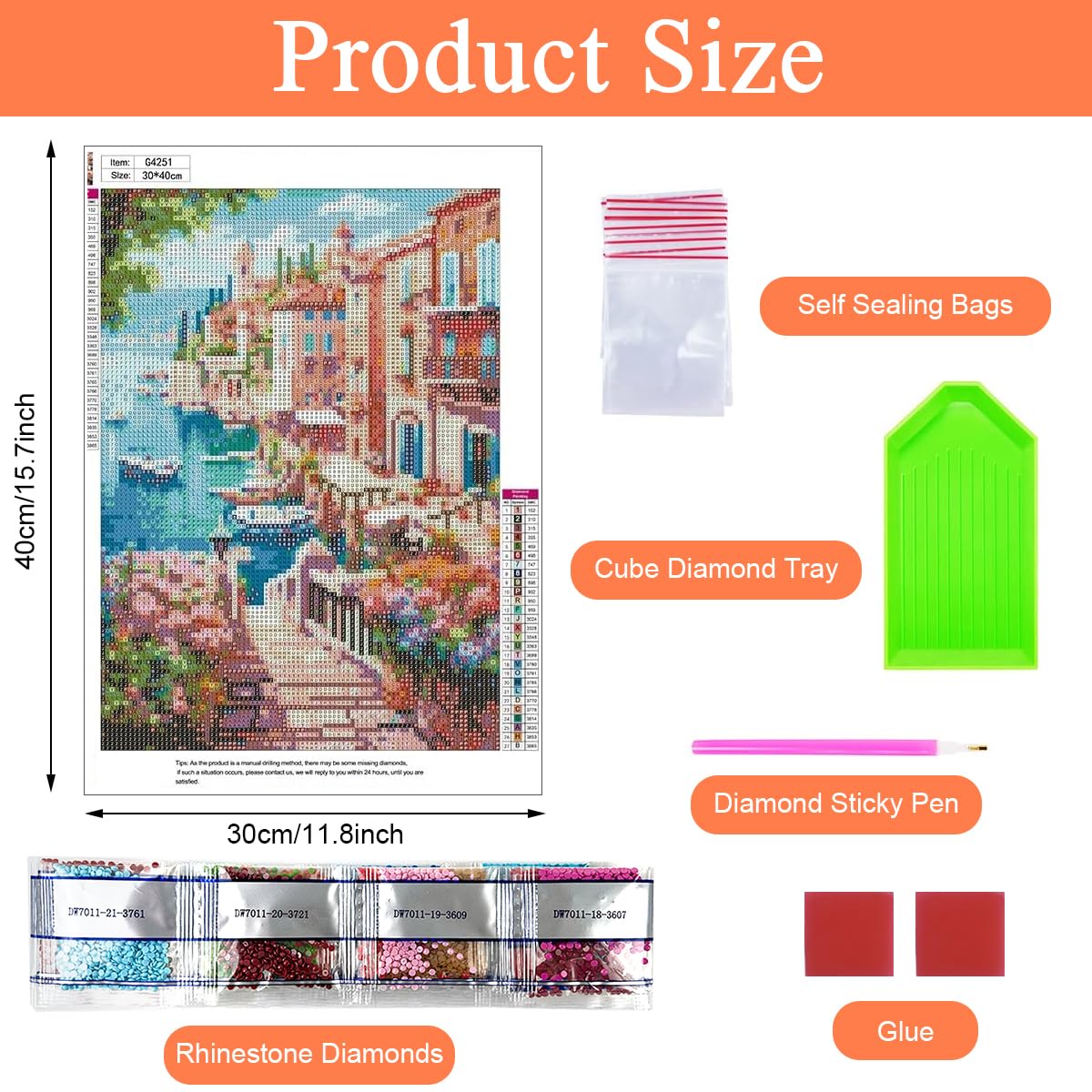 HASTHIP Diamond Painting Kit 12x16 inch for Home Wall Decor featuring 5D Round Diamonds | DIY Art Craft for Relaxation