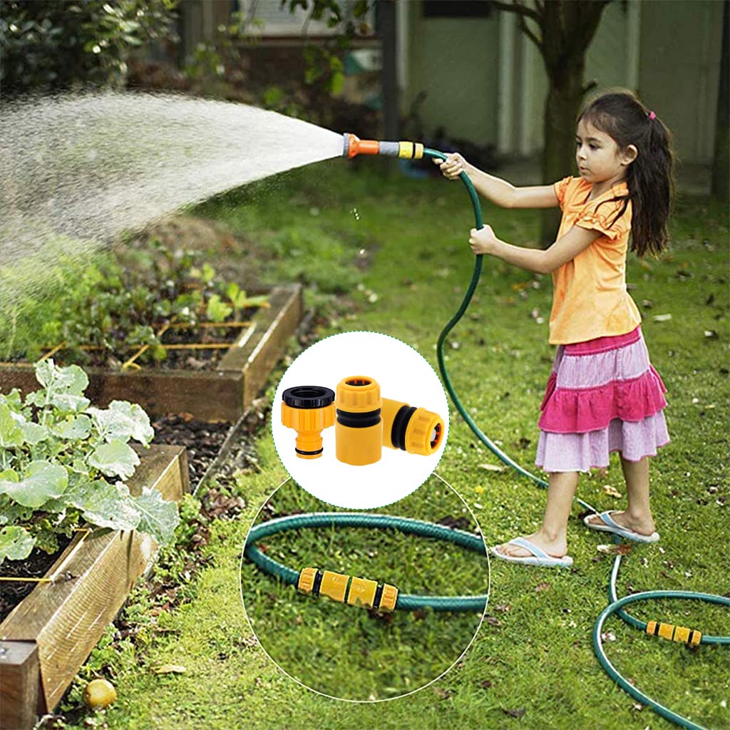 HASTHIP Hose Pipe Connectors 12Pcs for Garden and Car Wash with Quick Connect System | ABS Set