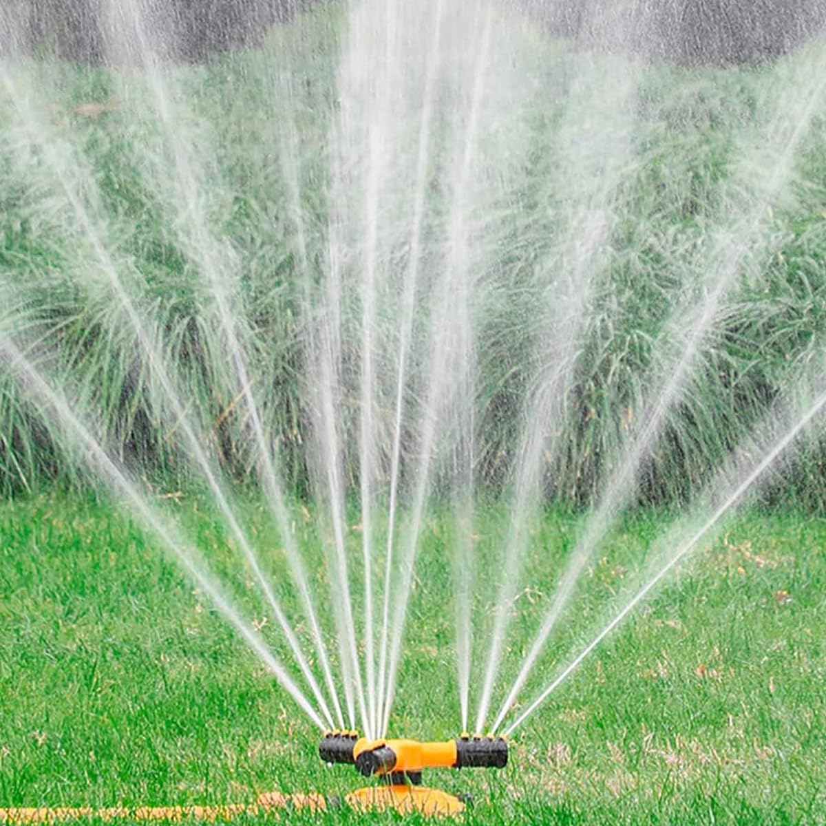 HASTHIP Garden Water Sprinkler for Lawn and Plants with 360 Degree 3 Arm Rotating Spray | Even Large Area Irrigation