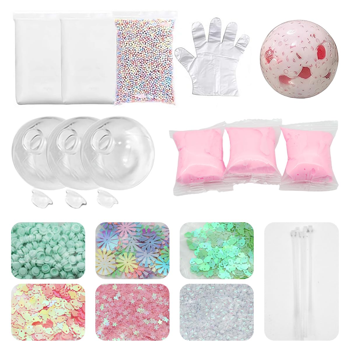 HASTHIP DIY Squishy Making Kit for Kids with 5 Silicone Molds & Coloring Pigments | Fun Craft Toy Set