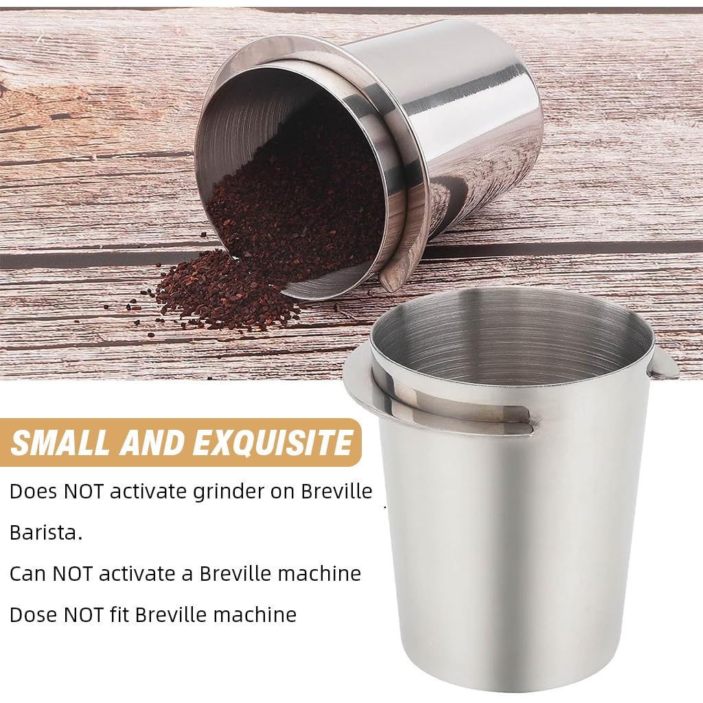 HASTHIP® 51mm Coffee Dosing Cup Stainless Steel Portafilter Cup No Spill Wide Mouth Coffee Powder Compatible with Espresso Machine Precision Barista Tool 120ml Capacity
