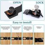HASTHIP Drawer Lock Set for Cabinets and Doors with Twist Knob Hasp 3.14 in Chrome | 2 Keys & Screws