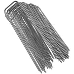 HASTHIP Landscape Staples for Garden and Lawn Use with 50 Pcs 6 in U Shape Steel Pegs