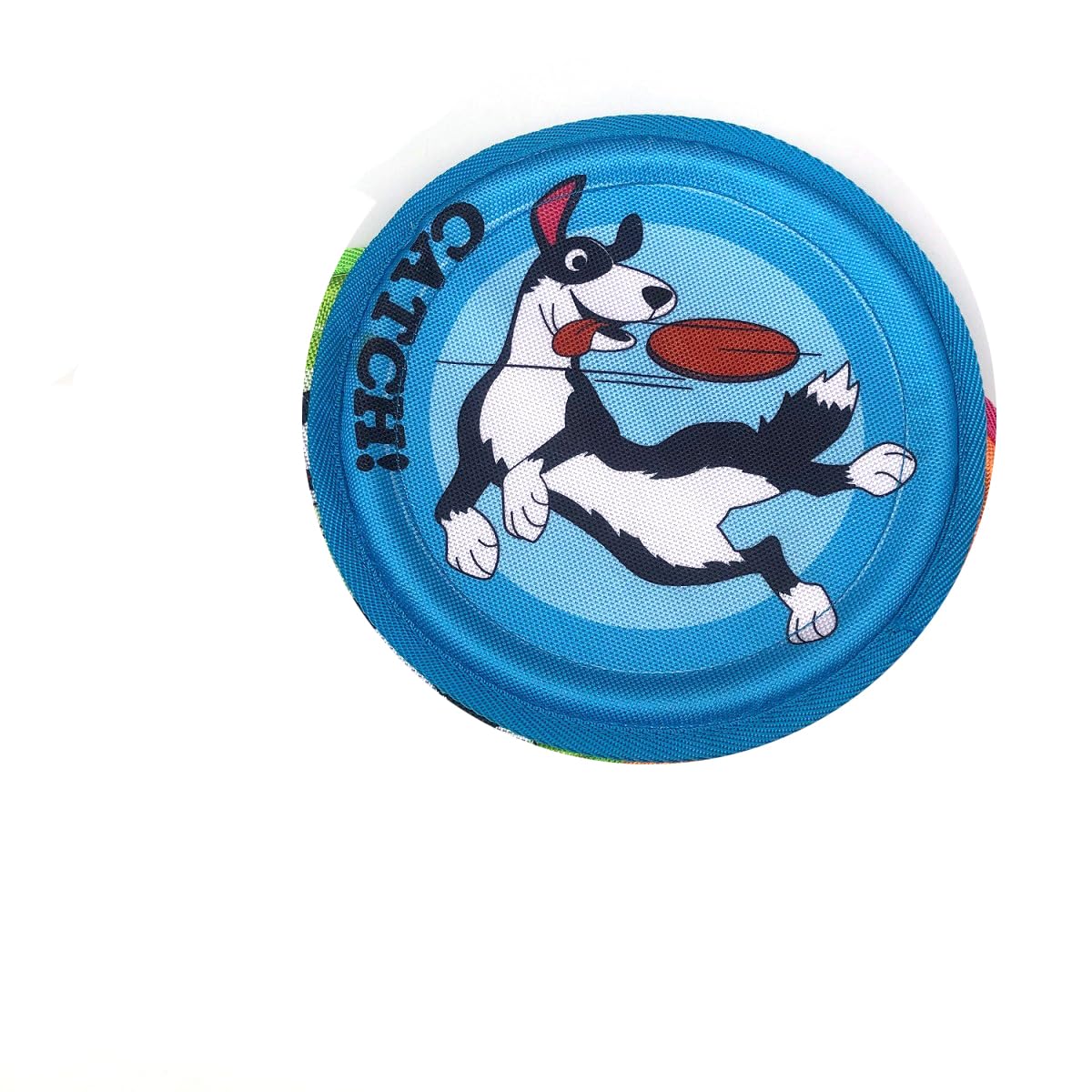 HASTHIP® Frisbee Suave para Perros,Disco Volador de Tela Duradera y Ligera,Flotante en Agua Seguro para Dientes Juguete de Lanzar y Atrapar Mascotas Pequeñas Medianas Grandes Azul 9.05