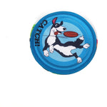 HASTHIP® Frisbee Suave para Perros,Disco Volador de Tela Duradera y Ligera,Flotante en Agua Seguro para Dientes Juguete de Lanzar y Atrapar Mascotas Pequeñas Medianas Grandes Azul 9.05