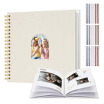 HASTHIP Photo Album Scrapbook for Memories with 40 Blank Pages and Spiral Hardcover | 10 Inch DIY Gift Book