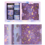 HASTHIP Washi Tape Set for Journals and Crafts with 10 Rolls and 10 Sticker Sheets | Purple