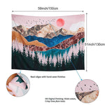 HASTHIP Sunset Forest Tree Mountain Tapestry for Bedroom 51x59in | HD Printed Polyester Wall Art