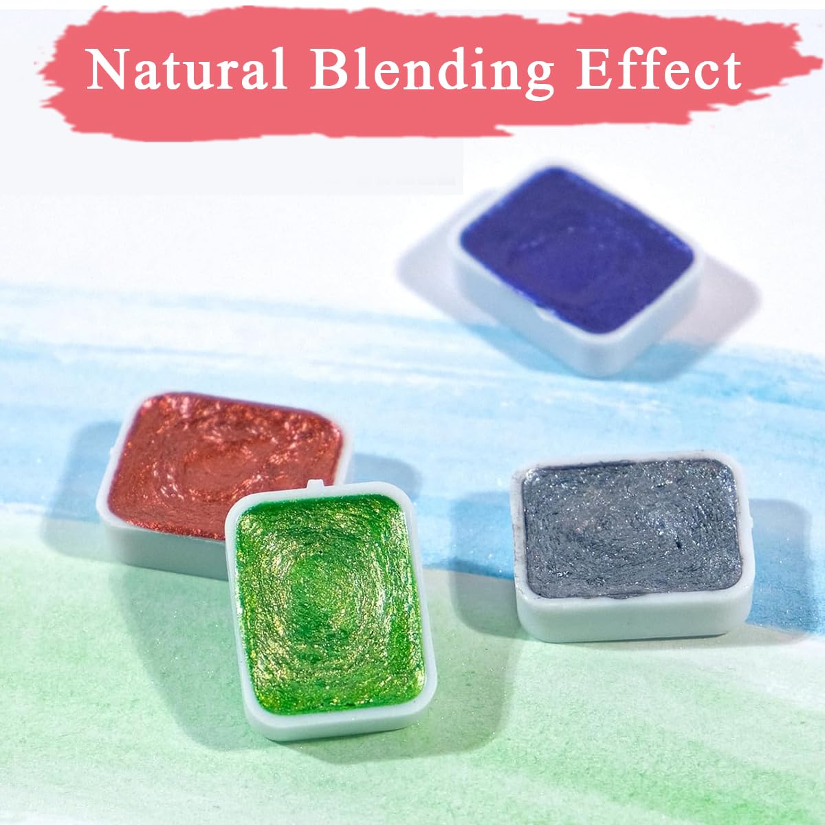 HASTHIP Metallic Pigments for DIY Art and Craft with 20 Vibrant Colors | Easy Blend Formula