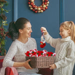 HASTHIP Christmas Stockings for Xmas Tree Hanging Decor 12Pcs 5x6 cm with Drawstring Mesh Liner