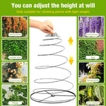 HASTHIP® 2 Sets Plants Trellis Iron Adjustable 53.6 Inches Spiral Up Climbing Trellis DIY Assembly Plant Climb Up Trellis Garden Climbing Plants Trellis for Beans, Vine, Flower Pot