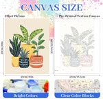 HASTHIP Paint by Numbers Kit for Adults and Kids featuring 40x50cm Canvas | Acrylic Botanical Art Set