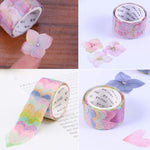 HASTHIP Washi Tape for Scrapbooking and Journals featuring 4 Rolls with 200 Petals Each | Purple