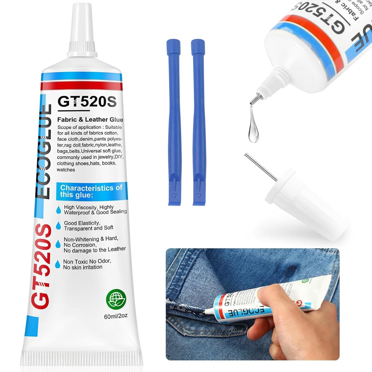 HASTHIP Fabric Repair Glue for Clothes and DIY Crafts with Anti-Clog Nozzle 60ml | Strong Seamless Bond
