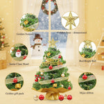 Christmas Tree for Home Decor with Full Set Decorative Items, 24 Inch/60 CM Premium Mini Xmas Trees for Christmas, Office School House Restaurants Store Decoration, DIY Assembly Xmas Tree