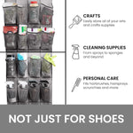 HASTHIP® Over the Door Shoe Organizer, 24 Mesh Pockets Hanging Shoe Organizer Shoe Rack For Closet Entryway Bedroom Bathroom Pantry Shoe Holder, Men Sneakers, Women High Heeled Shoes, Flip Flops