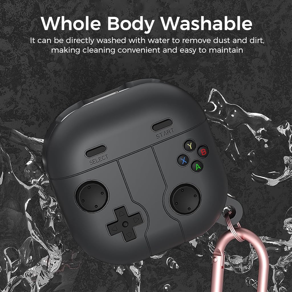 HASTHIP® Silicone Case for Samsung Galaxy Buds FE Case 2023 / Galaxy Buds 2 Pro Case 2022 / Galaxy Buds 2 Case/Galaxy Buds Pro Case/Galaxy Buds Live Case (Light Grey)