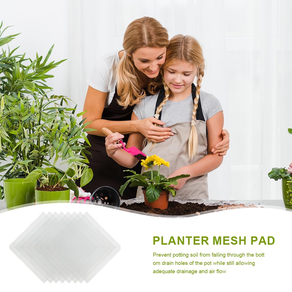 HASTHIP Flower Pot Hole Mesh Pad for Indoor and Outdoor Plants with 50pcs 10cm Polyester Screen | Prevents Soil Leakage and Promotes Root Health