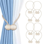 HASTHIP Magnetic Curtain Tiebacks for Home and Office featuring 10Pack Beige Holders | Decorative Buckles