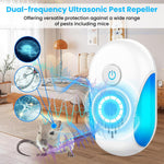 HASTHIP Ultrasonic Pest Repeller for Indoor Use with Dual Frequency Modes and Blue LED | Child & Pet Safe Plug‑in Control