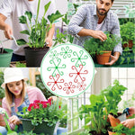 HASTHIP Flower Support Spider Clips for Peonies and Tomatoes with 6 Leg Rings 8pcs 4 Sizes