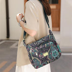 HASTHIP® Bolso Bandolera Mujer Nylon Impermeable Estilo Kipling Mini Crossbody Bag con Múltiples Compartimentos y Correa Ajustable para Viaje y Uso Diario (10.2x3.9x8.2 inch)