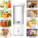 HASTHIP Portable Juicer Blender for Travel with 450ml Cup and 4000mAh USB Rechargeable Battery | Featuring 6 Stainless Steel Blades