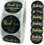 HASTHIP Thank You Stickers for Gift Packaging featuring 500 pcs 1 inch round floral design | self adhesive labels