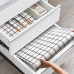 HASTHIP Cabinet Liner Mat for Shelves and Drawers with Anti Slip Check Pattern | 45cm x 300cm Waterproof PVC Sheet