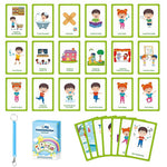 HASTHIP Communication Cards for Special Needs with 32 Flash Cards | Autism Visual Aid