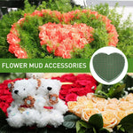 HASTHIP Heart Shape Floral Foam Frame for Wedding Car Decoration with Suction Cups | 20x21cm Plastic Arrangement Frame