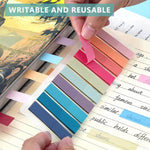 HASTHIP® Sticky Tabs 60 Colors Morandi Sticky 1200pcs Index Tabs Sticky Notes for Notebook, Books, PET Material Page Tabs Sticky Flags File Index Tabs Office Stationery