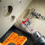 HASTHIP® 35mm Hinge Drilling Jig 35mm Concealed Drilling Tool Set Kit Jig Hinge Jig Drill 35mm Concealed Drilling Tool Set Kit Accurate Hinge Alignment Tool for Door Window Carpentry Furniture