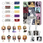 HASTHIP Advent Calendar Gift for Music Lovers with 24pcs Ornaments and Keychains | Holiday Countdown Box