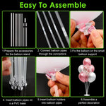 HASTHIP Party Balloon Supplies Set for Birthday and Wedding Decorations | Includes Hand Pump, Clips and Display Stand