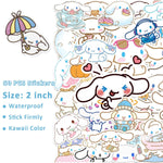 HASTHIP® 9Pcs Kawaii CinnamorollSchool Supplies Set, Kawaii Stationeries Supplies Set with Notebook, Pencil Pouch, Click Pens, Assorted Cinnamoroll Cartooon Stickers, Girls School Gift Set