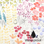 HASTHIP Shower Curtain for Bathroom 72x72 with 12 Hooks and Metal Eyelets | Colorful Floral Polyester Decor
