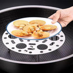 HASTHIP® Folding Steamer Rack, Stainless Steel Steamer Tray Kitchen Household Thickening Egg Steamer Egg Rack Folding Steamer Grid Waterproof