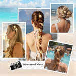 HASTHIP 6-Pack Gold Starfish & Seashell Hair Clips for Women and Girls