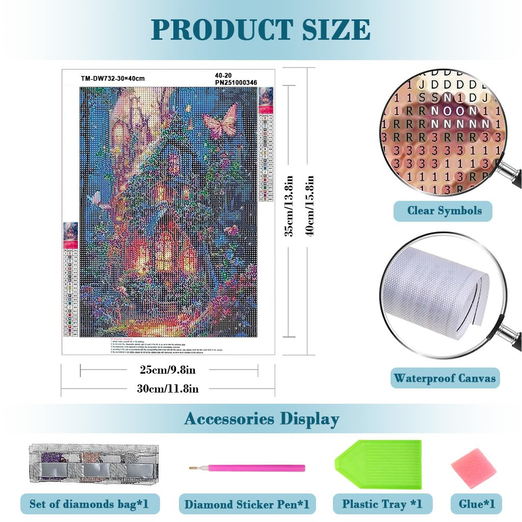 HASTHIP Diamond Art Painting Kit for Home Décor with Full Drill Rhinestones 30x40cm | DIY Craft Gift
