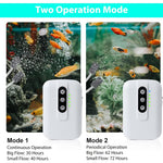 HASTHIP Aquarium Air Pump for Fish Tank featuring Dual Pipes and Air Stones 6L/min | USB Rechargeable