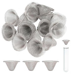 HASTHIP Bong Screens 20 pcs 0.5 inch for Pipe Bowls featuring Cone Shaped Reusable Metal Filters
