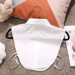 ZIBUYU® Women Detachable Collar White Cotton Half Shirt Detachable False Shirt Collar Women and Girls (Free Size)