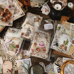HASTHIP Journaling Supplies Kit for Scrapbook and Junk Journal with 780 pcs Vintage Floral Papers & Stickers