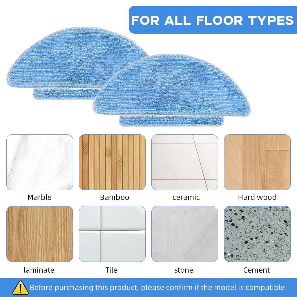 HASTHIP Replacement Vacuum Cleaner Accessories for AGARO Alpha with 9 Piece Set | Includes Main and Side Brushes Filters and Mop Cloth